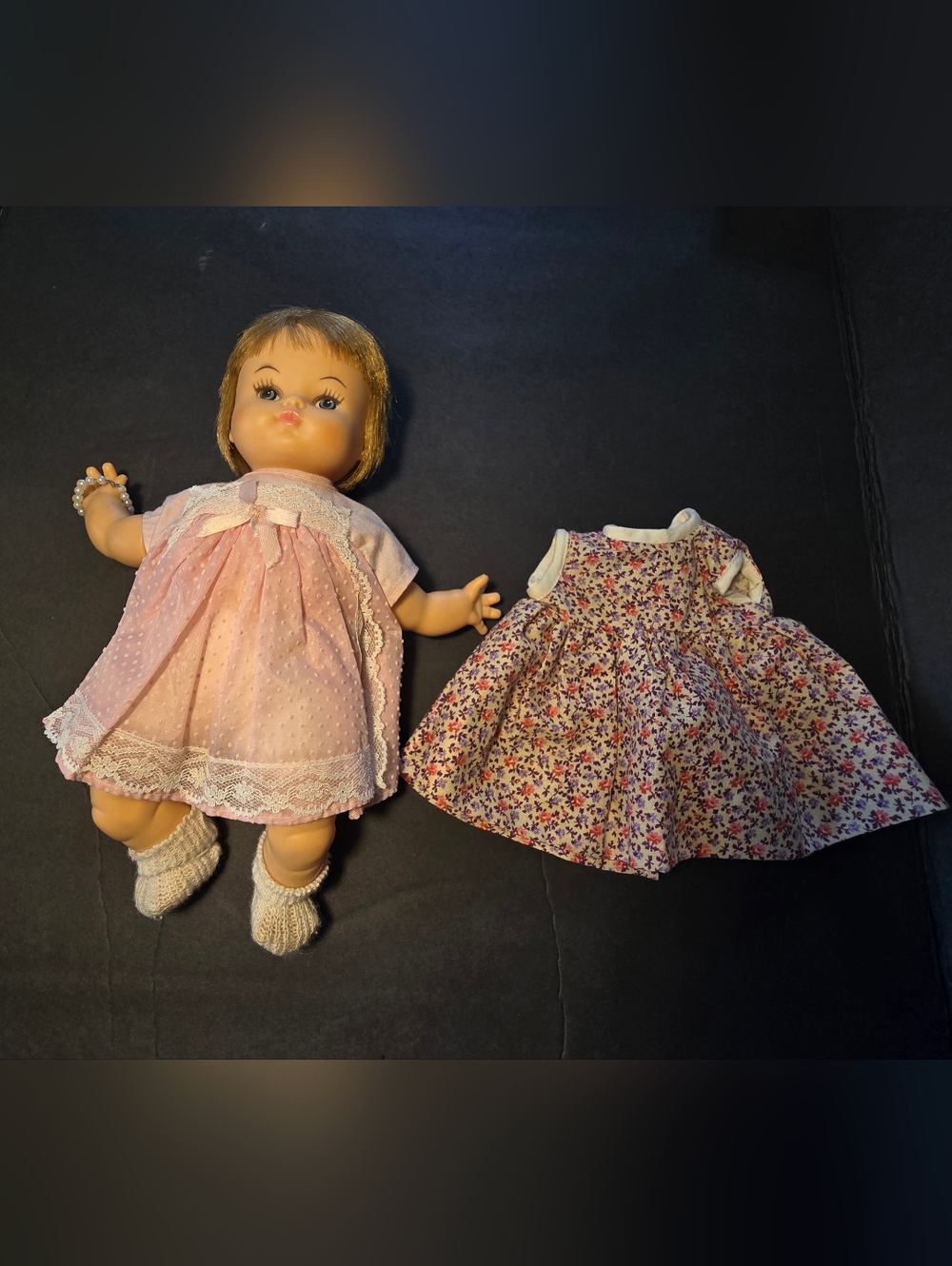 Vintage Horsman Dolls Inc. 11" Zodiac Baby Doll 2 Original Outfits & Bracelet